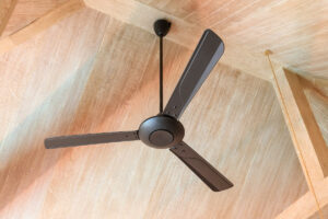 Be sure to turn off your ceiling fans and rotate them the opposite direction to push the heat down. 