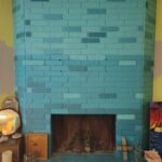 updated, painted fireplace
