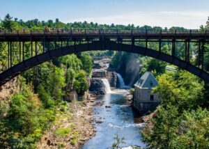 This is an image of the bridge in Ausable, Chasm, NY.