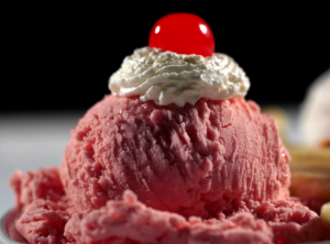 This is an image of strawberry custard.