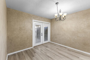 Dining room with french doors and access to covered outdoor patio